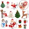DIYASY Christmas Miniature Figurines,30 Pcs Mini Crafts Resin Santa Claus Snowman Elk Ornaments Kit for DIY Christmas Fairy Garden and Snow Globes